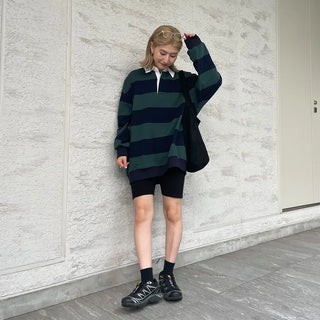 Unisex striped color sweatshirt