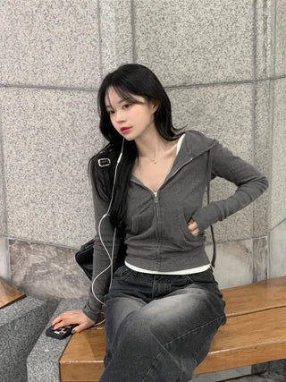 Slim Rib Hoodie
