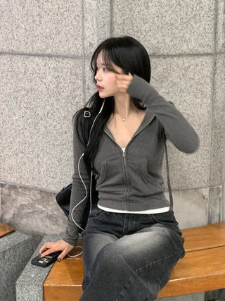 Slim Rib Hoodie