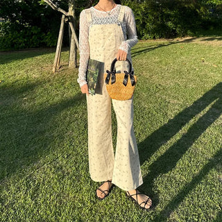 Two-ribbon basket bag