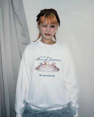 [1st Re-release] (ORIGINAL) Sweet Cake Brushed Fleece Sweatshirt