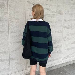 Unisex striped color sweatshirt