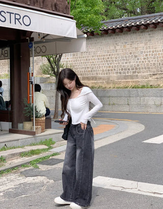 Snap wide pants
