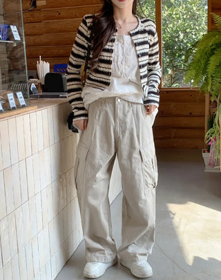 Cargo wide pants