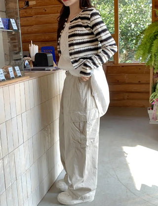 Cargo wide pants