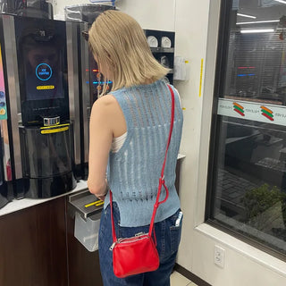 Ribbed camisole with built-in cups