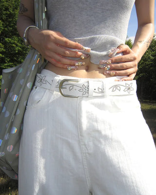 Cubic Flower Ethnic Belt
