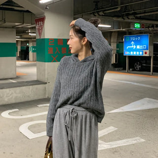 Cable Hoodie Knit