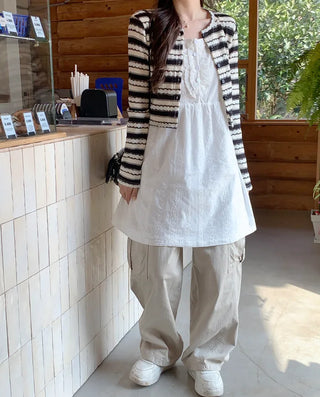 Cargo wide pants