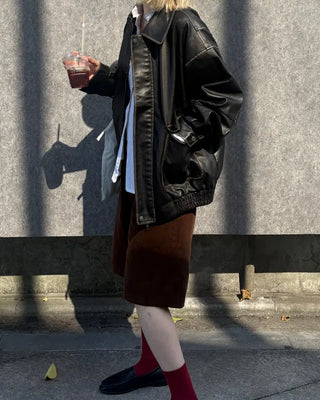 Vintage Wash Quilted Leather Jacket