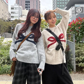 (Unisex) Fleece-lined checkered wide-leg pants