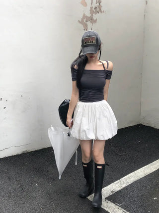 Balloon mini skirt (4 colors)