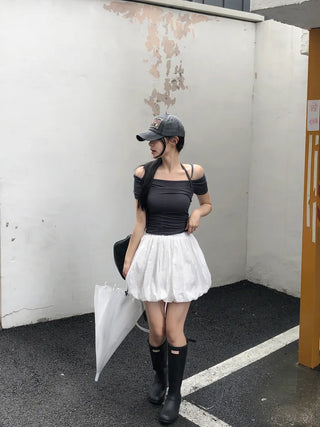 Balloon mini skirt (4 colors)