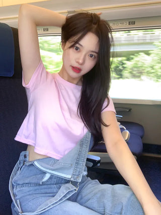 Denim Slit Overalls