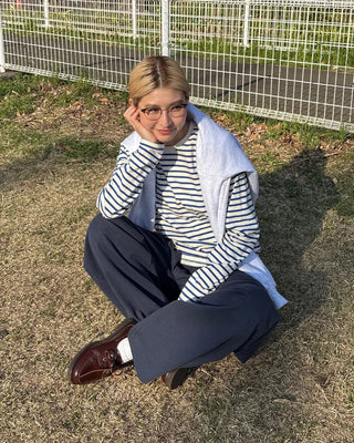 Crew neck striped T-shirt