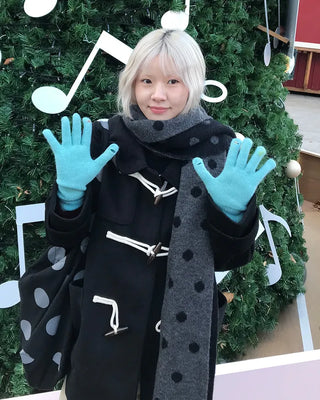 Label Point Long Gloves