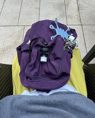 Drawstring Point Multi-Pocket Backpack