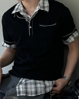 Stitched short-sleeved shirt
