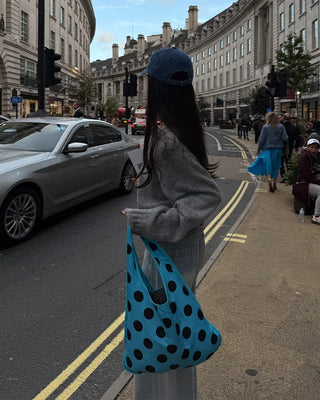 Big polka dot shoulder bag