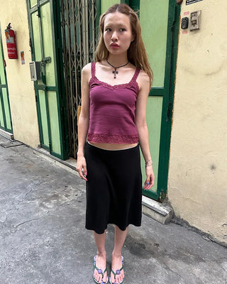 Hexagon Lace Neck Camisole