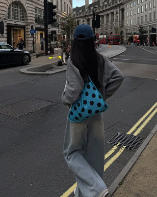 Big polka dot shoulder bag