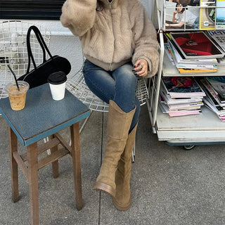 Stretch denim skinny pants