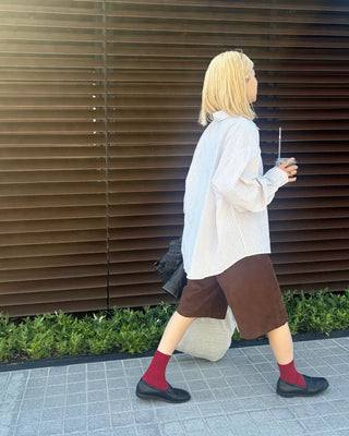 Modern striped long-sleeved shirt