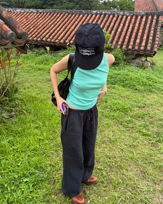 Lettering Stitch Straight Cap