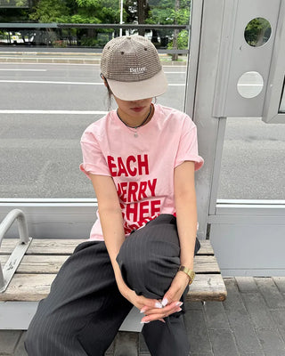 Striped wide slacks