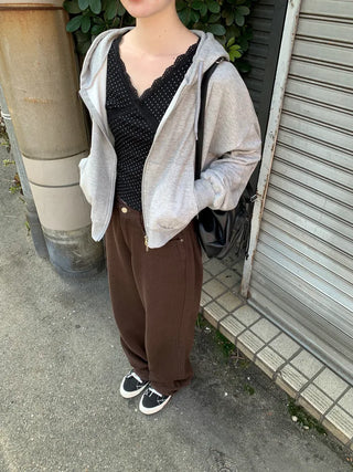 Basic Hooded Double Zip Hoodie