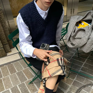 Asymmetrical Oversized Knit Vest