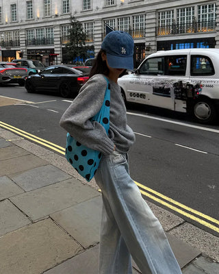 Big polka dot shoulder bag