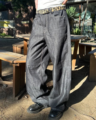 Summer Rigid Wide Denim Pants