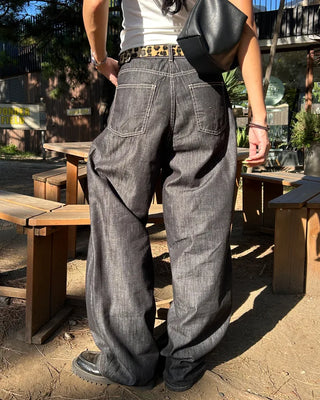 Summer Rigid Wide Denim Pants