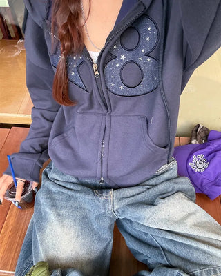 8-Star Dot Patch Hooded Parka