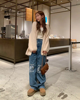 Square chain suede bag