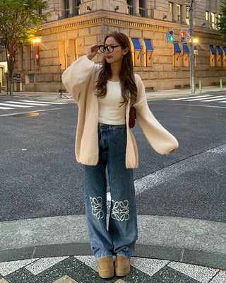 Square chain suede bag