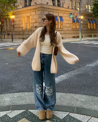 Square chain suede bag