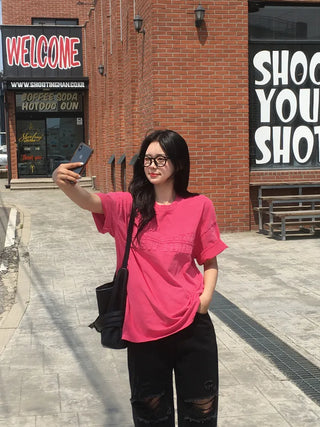 [Unisex] Pigment Stitch Oversized Short-Sleeve T-Shirt (4 colors)