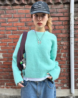 Tartan check one-shoulder hobo bag