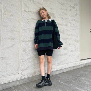 Unisex striped color sweatshirt