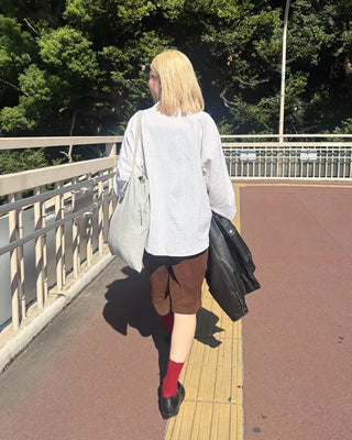 Modern striped long-sleeved shirt