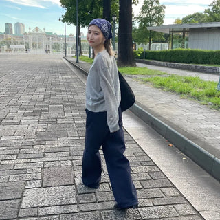 Cotton wide-leg pants