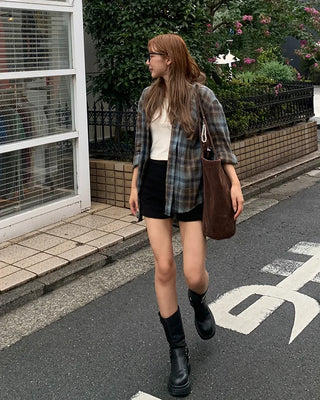 Vintage check pattern shirt