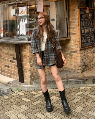 Vintage check pattern shirt