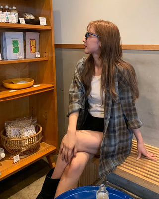 Vintage check pattern shirt