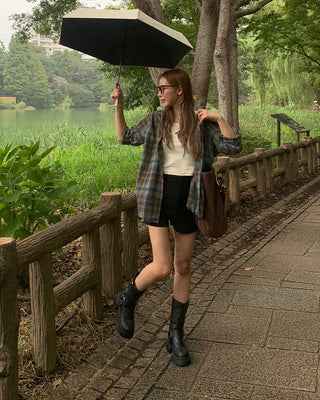 Vintage check pattern shirt
