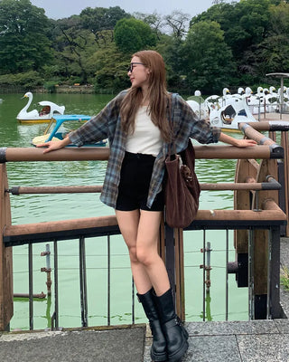 Vintage check pattern shirt