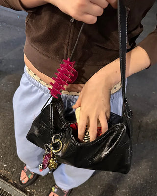 Eyelet Square Shoulder Bag