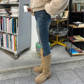 Stretch denim skinny pants